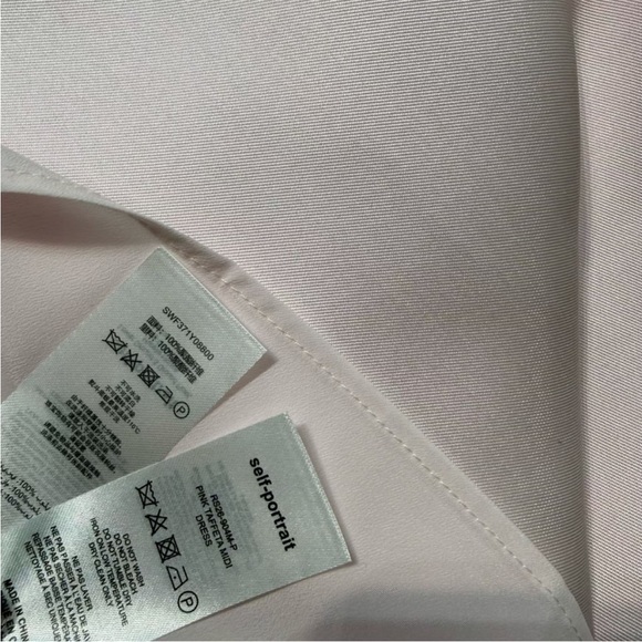 Self-Portrait NWOT PINK TAFFETA MIDI DRESS - Picture 10 of 11